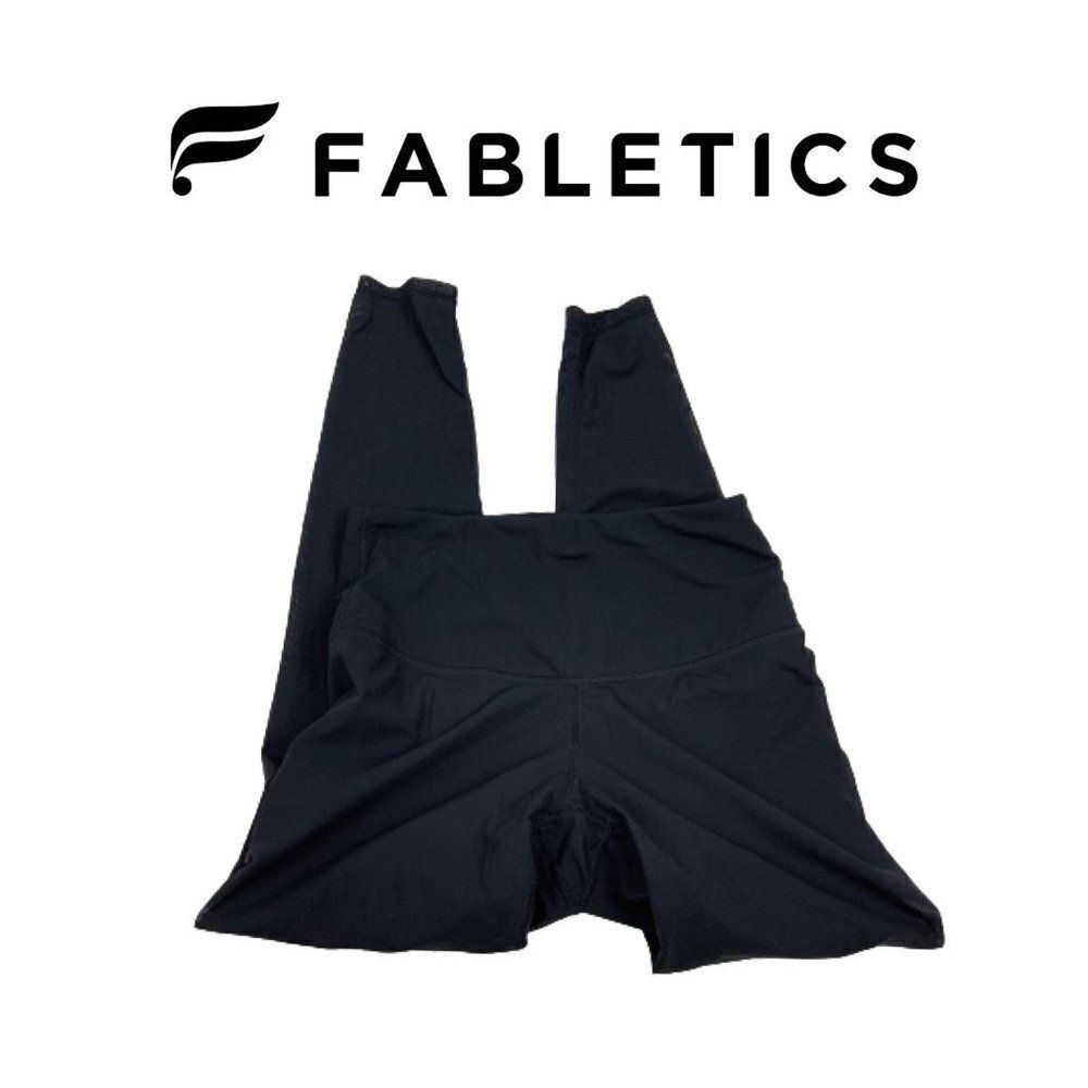 Fabletics Black Sheer Yoga Pants. Sz S